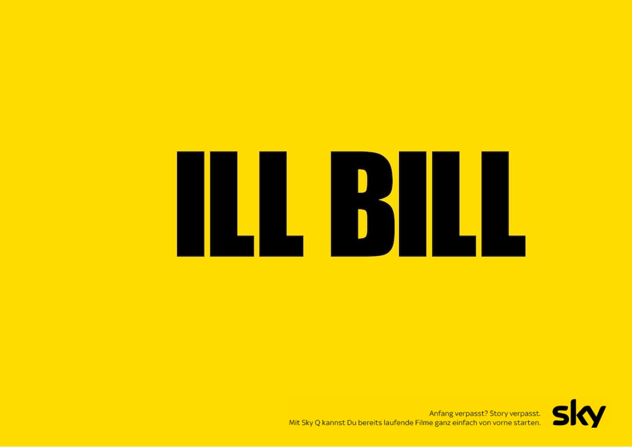 „Ill Bill” Druckanzeige aus der Sky Kampagne.