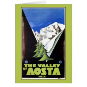 Valle d'Aosta Vintage Greeting Card