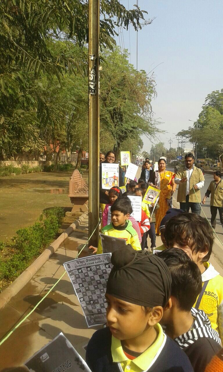 पोदार इंटरनेशनल स्कूल ग्वालियर के बच्चों ने कटोराताल ग्वालियर में निकाली कर्तव्य रैली | New India Times