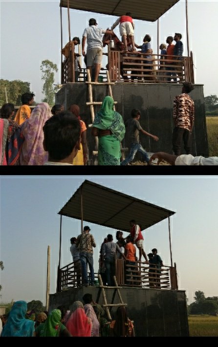 ग्रामीणों की भीड़ देखकर प्रतिमा को हटाने के लिए प्रशासन के छूटे पसीने | New India Times