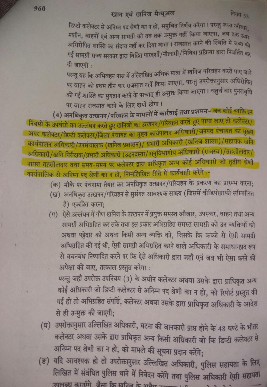 तत्कालीन कलेक्टर ने जारी कर दिया ऐसा आदेश जिसमें उड़ गई खनिज नियम की धज्जियां | New India Times