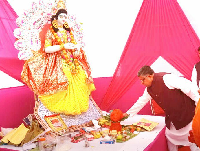 केंद्रीय कानून मंत्री श्री रविशंकर प्रसाद पटना आकर चित्रगुप्त पूजा में हुए शामिल | New India Times