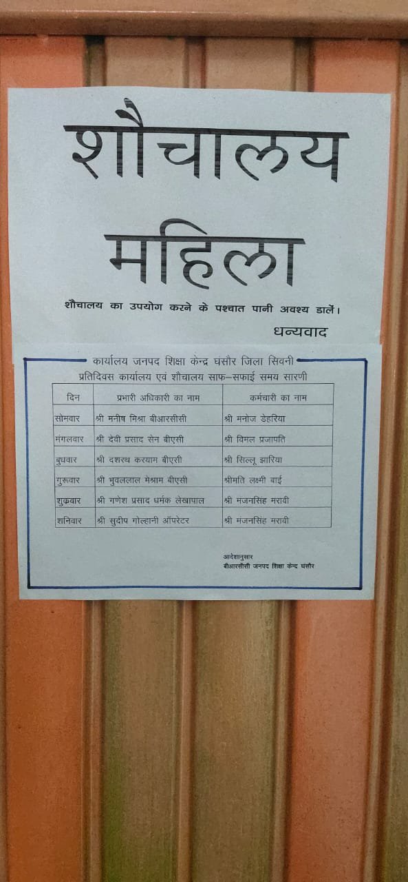 प्रतिदिन शौचालय और कार्यालय की साफ सफाई का जिम्मा उठाया बीआरसीसी, बीएसी और कर्मचारियों ने | New India Times