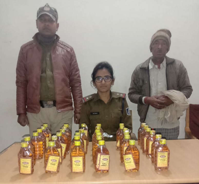 अवैध शराब के साथ आरोपी गिरफ्तार | New India Times
