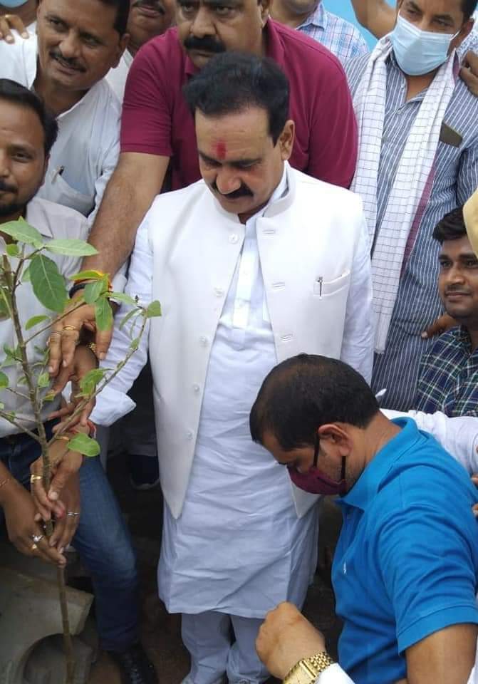 गृह मंत्री डॉ नरोत्तम मिश्र सामूहिक वृक्षारोपण कार्यक्रम में हुए शामिल | New India Times