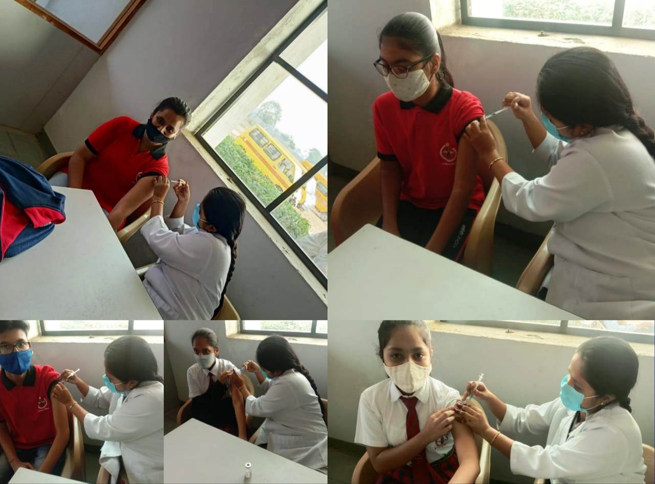 अर्वाचीन इंडिया स्कूल में उत्साह के साथ हुआ विद्यार्थियों का कोविड टीकाकरण | New India Times