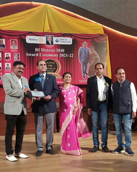 रोटरी इंटरनेशनल अवॉर्ड सेरिमनी में रोटरी क्लब आजाद को मिला प्रथम पुरस्कार | New India Times