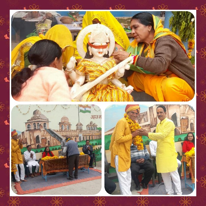 वसंत पंचमी के पावन अवसर पर ग्रामीणों के सहयोग से जोशाला परिसर में मंदिर निर्माण कार्य पूर्ण उसमें माता सरस्वती जी की मूर्ति की समारोह पूर्वक स्थापना | New India Times