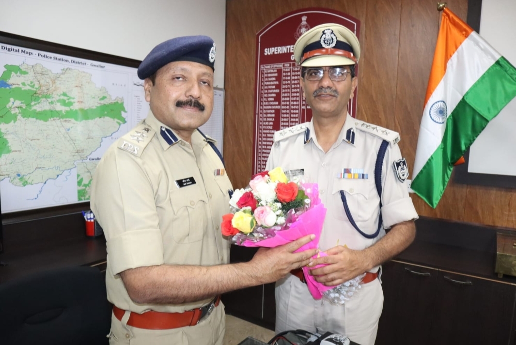 पुलिस अधीक्षक राजेश सिंह चंदेल ने संभाला ग्वालियर पुलिस अधीक्षक का पदभार | New India Times