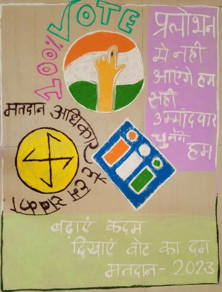 National Voters Day Drawing | मतदाता जागरूकता ड्राइंग | Voters Awareness  Drawing | Voter Utsav 2021 - YouTube
