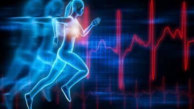 ekg woman running animation