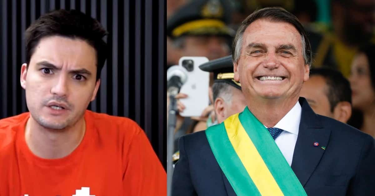 Felipe Neto e Bolsonaro - Foto Reprodução do Twitter