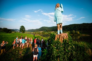 Statue of Melania Trump in Sevnica, Slovenia.