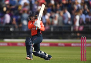 Tammy Beaumont of England gets off the mark.