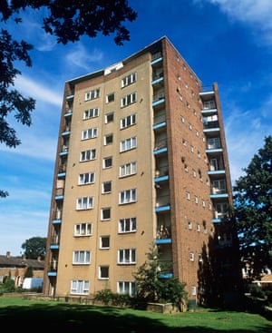 Britain’s first residential tower block, the 1951 Lawn in Harlow, designed by Frederick Gibberd.