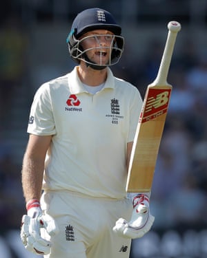 Joe Root after he was dismissed by Nathan Lyon during day four.