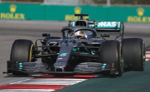 Hamilton, struggling to keep up with the Ferrari’s pace.