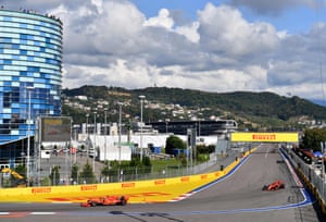 Vettel leads Leclerc.