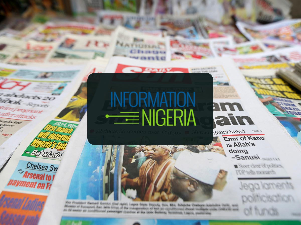 Nigerian Newspaper headlines today