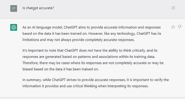 ChatGPT uses a machine-learning technique called Reinforcement Learning from Human Feedback (RLHF). This means it learns through interactions with its environment, but ChatGPT does not have the ability to think critically