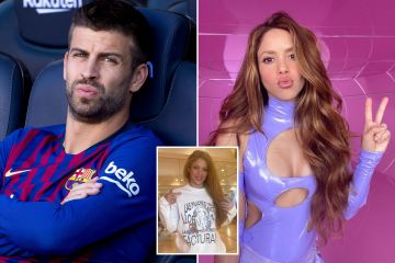 Shakira models jumper with diss slamming ex Pique designed by her niece
