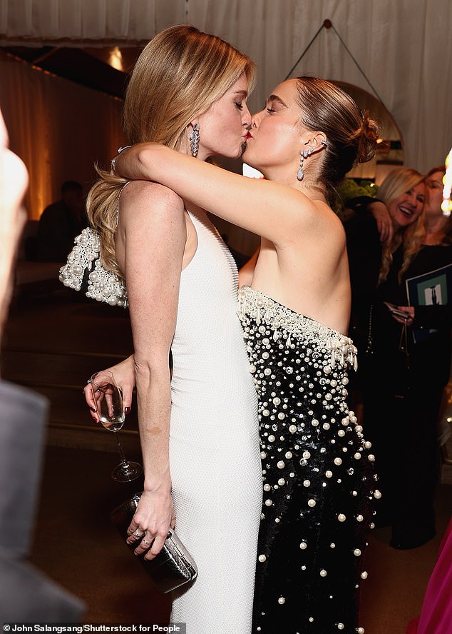 Mwah! Hayley and Meghann shared a sweet kiss on the lips