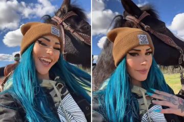 I’m a ‘backwoods Barbie’ with blue hair & piercings who loves riding horses