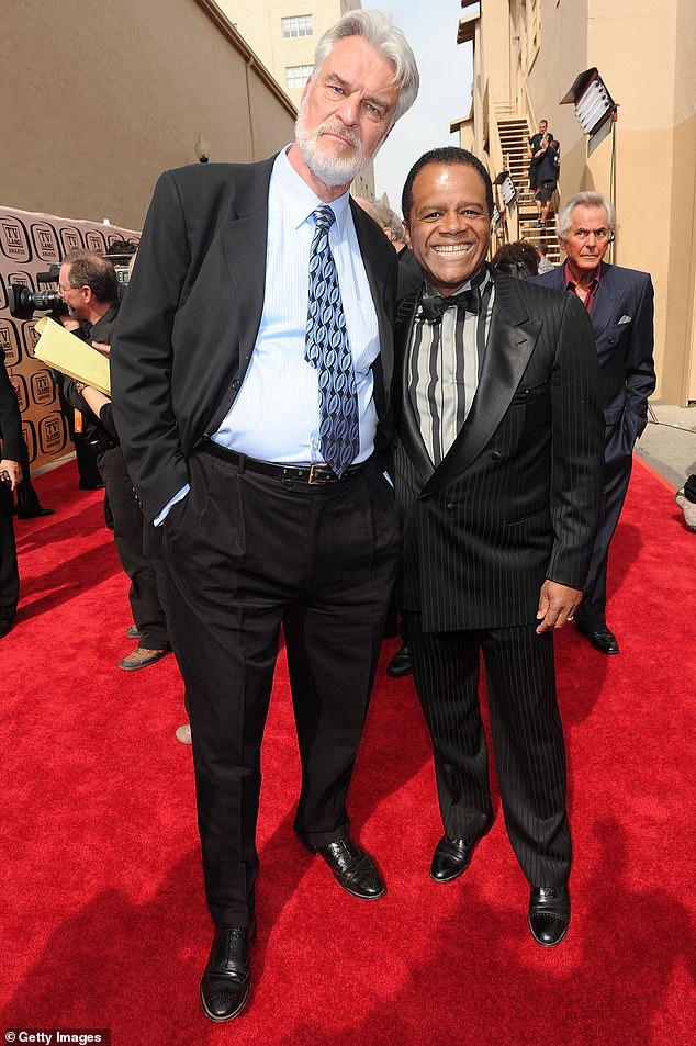 Richard Moll (L) and Ted Lange arrive at the 8th Annual TV Land Awards at Sony Studios in 2010 in Culver City
