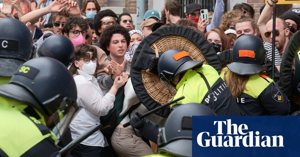 Riot Police Break Up Pro Palestinian Protest In Amsterdam Video