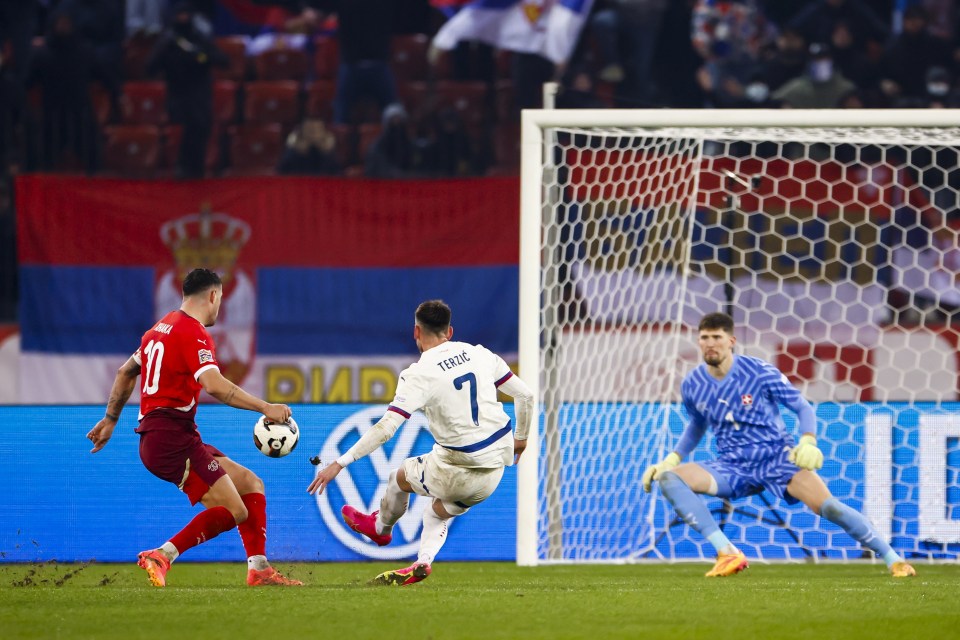 Terzic delightfully curled the ball past Gregor Kobel