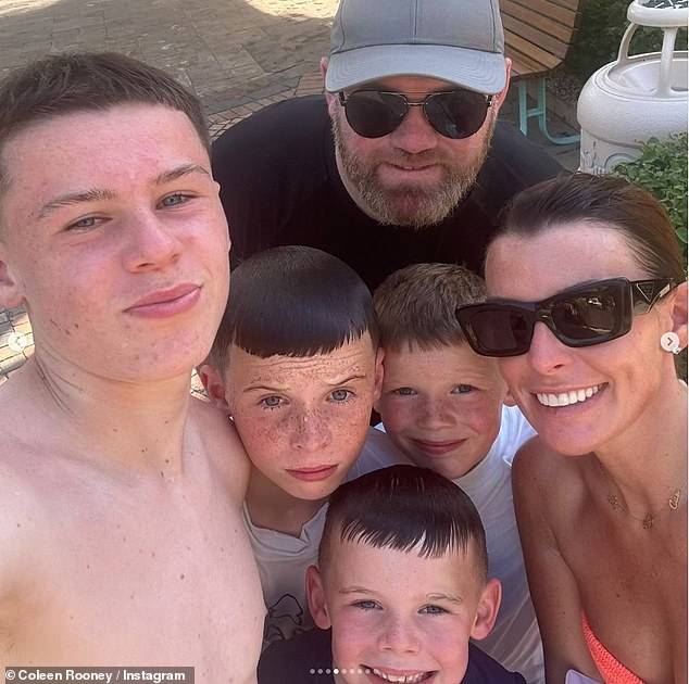 Coleen is mum to Kai, 13, Klay, ten, Kit, seven, and Cass, six. But she has now told The Mirror: 'My two youngest ones are coming over'