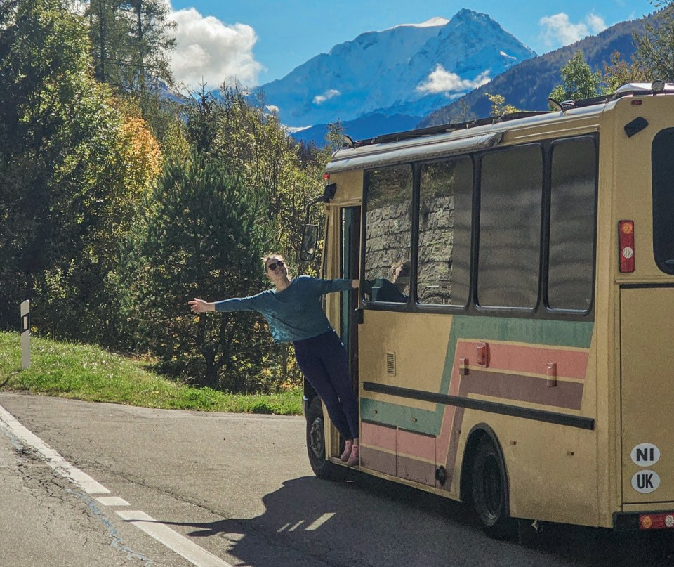 A couple spent £15,000 transforming an old school bus into an apartment on wheels and are now travelling across Europe in it