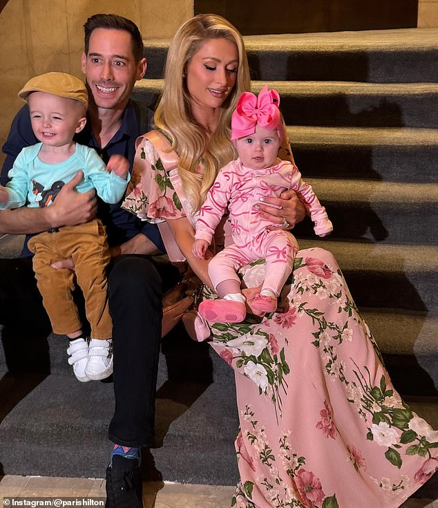 Paris - who shares two one-year-old children with husband Carter Reum, 43, son Phoenix Barron and daughter London Marilyn - said she was 'heartbroken beyond words' amid the damaging wildfires