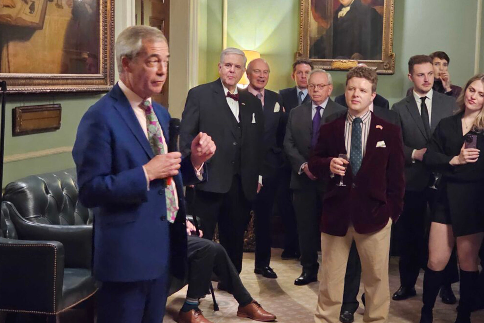 Farage was guest of honour at the lobby group launch