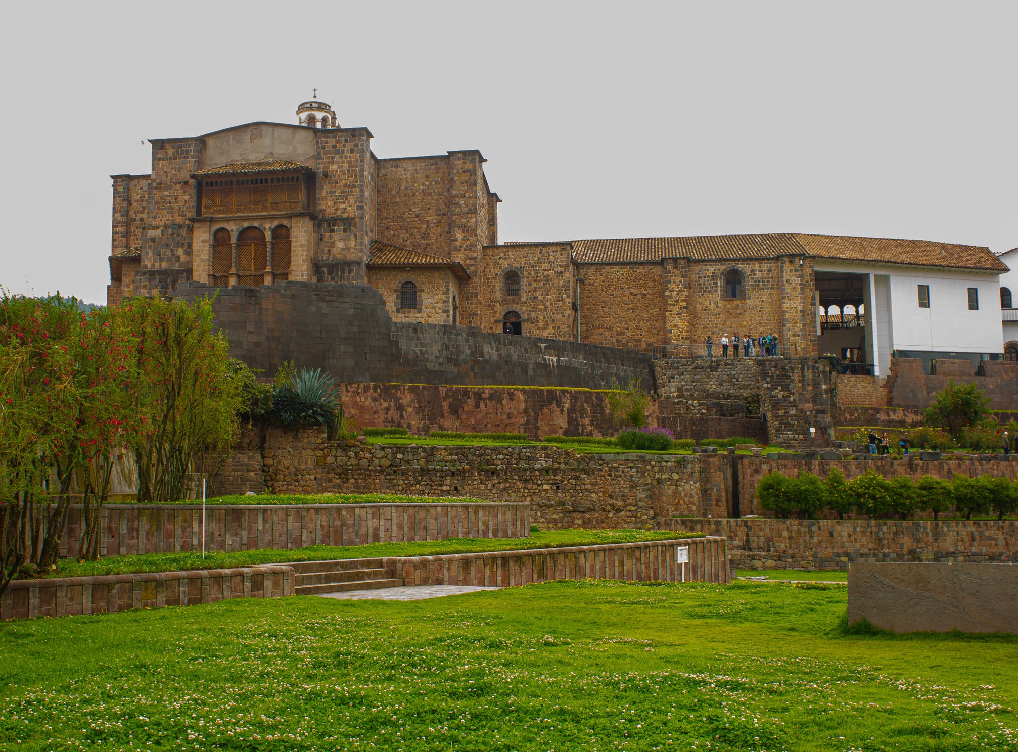 The tunnels connect the city’s Temple of the Sun (pictured) to the ancient Sacsayhuaman fortress.