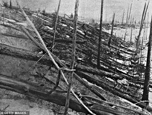 The Tunguska asteroid exploded in the air over Siberia in what's known as an 'air burst,' and a blast equivalent to detonating 50 million tons of TNT that flattened an estimated 80 million trees over 830 square miles. Experts say Asteroid 2024 YR4 could cause a similar event