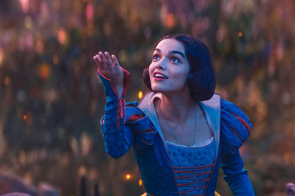 Rachel Zegler as Snow White in the live-action Snow White.