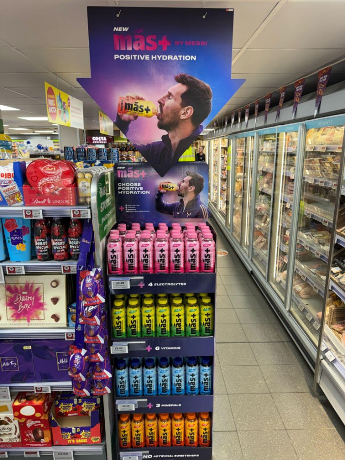 Headline: MISSED GOAL Lionel Messi's energy drink hits shelves but shoppers say it's a 'copycat', 'rubbish', and 'they can't give it away'