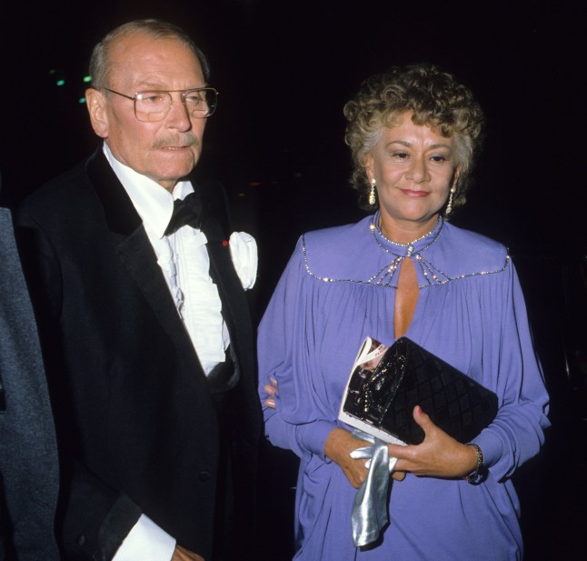 New York August 26th 1978. Laurence Olivier and wife Joan Plowright at Martin Beck Theatre (Photo by Tom Wargacki/WireImage)