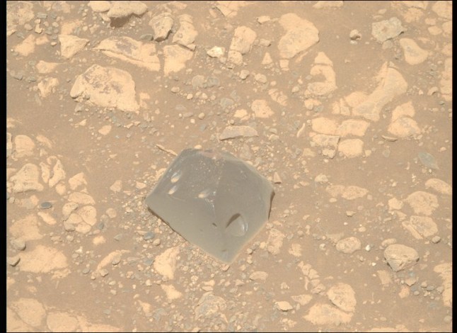 This image from NASA?s Mars Perseverance rover, taken by the Mastcam-Z instrument?s right eye, shows the ?Skull Hill? target, a dark-toned float rock. The rover acquired this image while driving west downslope towards lower ?Witch Hazel Hill?. Perseverance acquired this image on April 11, 2025, or sol 1472 of the Mars 2020 mission NASA/JPL-Caltech/ASU