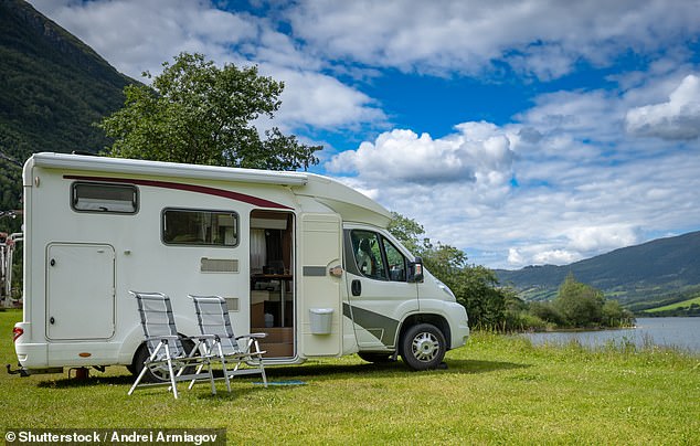 The husband was driving the campervan while his wife slept in the back, but at around 8:30pm, he pulled over to the side of the road due to a technical problem (file image)