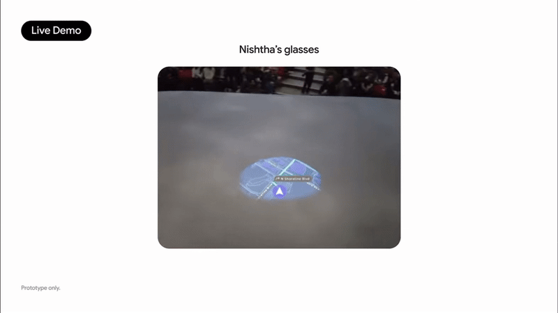 Google IO 2025 opening keynote Samsung Android XR smart glasses stage AR navigation