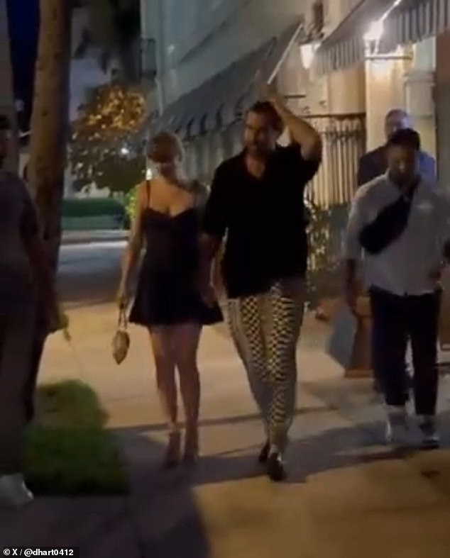 A now-viral video caught the couple leaving an upscale restaurant together on Wednesday night, located near Kelce's $20million mansion in Boca Raton, Florida