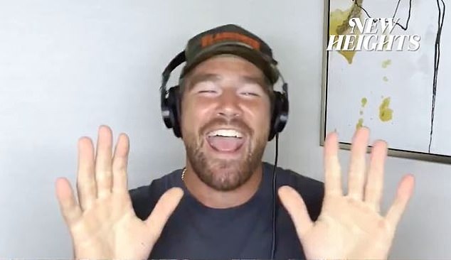 Kelce celebrated his girlfriend buying back her music in a heartwarming clip ahead of this week's episode of his New Heights podcast