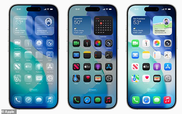 Apple has unveiled its latest design update for the new iOS 26 operating system with the Liquid Glass display