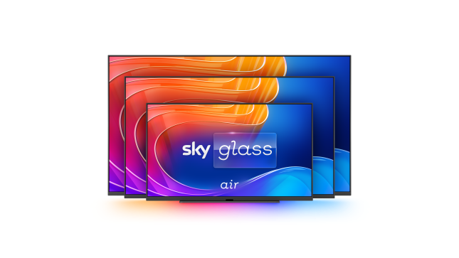 Three TVs stacked together, demonstrating the sizes available