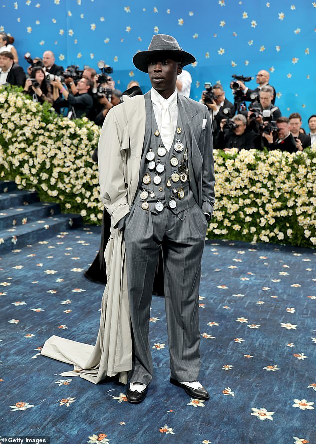 TikToker Khaby Lame has departed the United States after he was detained by ICE; pictured at this year's Met Gala in New York