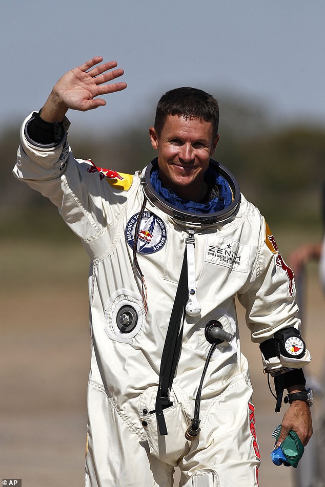 Felix Baumgartner pictured in 2012 after jumping from space