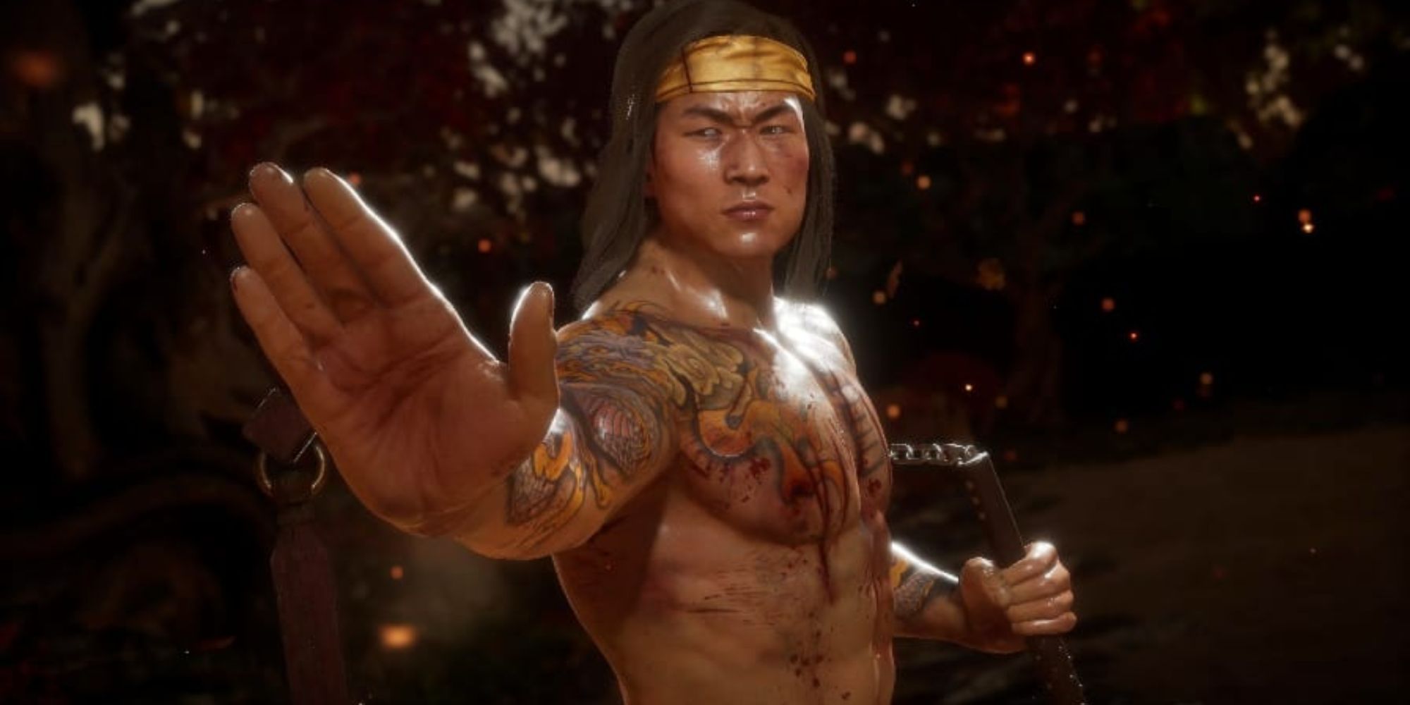 Mortal Kombat 11 Liu Kang posing