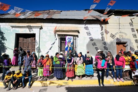 People watch the children’s race during the first day of activities of the ultra-marathon Caballo Blanco (White Horse) in Urique, Chihuahua state, Mexico, 4 March.